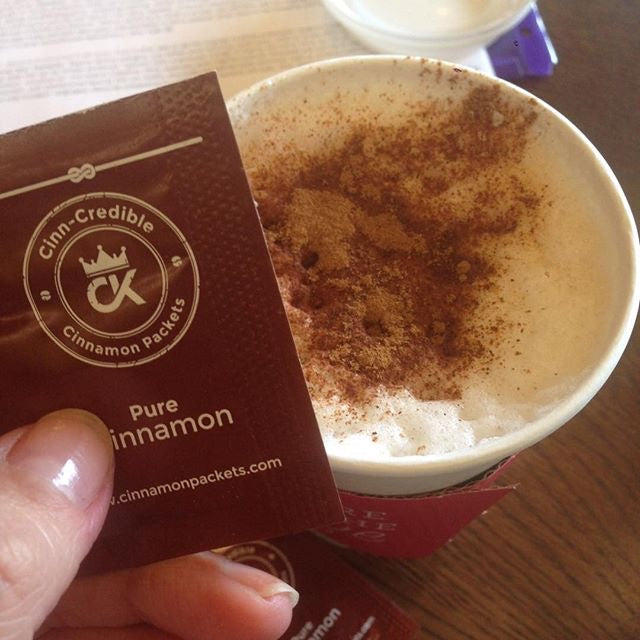 Cinnamon Packet next to a bowl of oatmeal